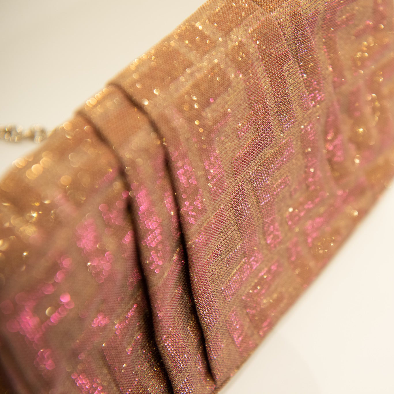 FENDI Zucca Lurex Fabric Mia Pochette Handbag (’06)
