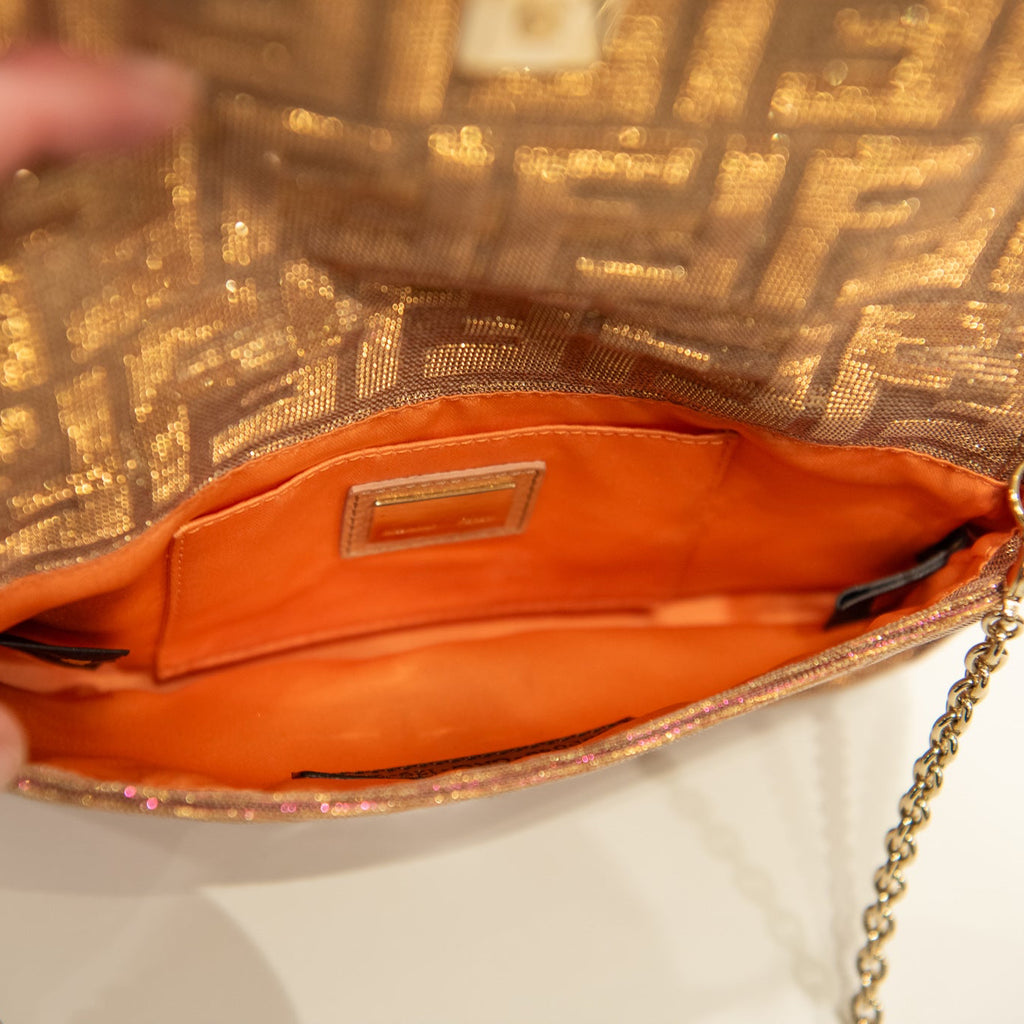 FENDI Zucca Lurex Fabric Mia Pochette Handbag (’06)