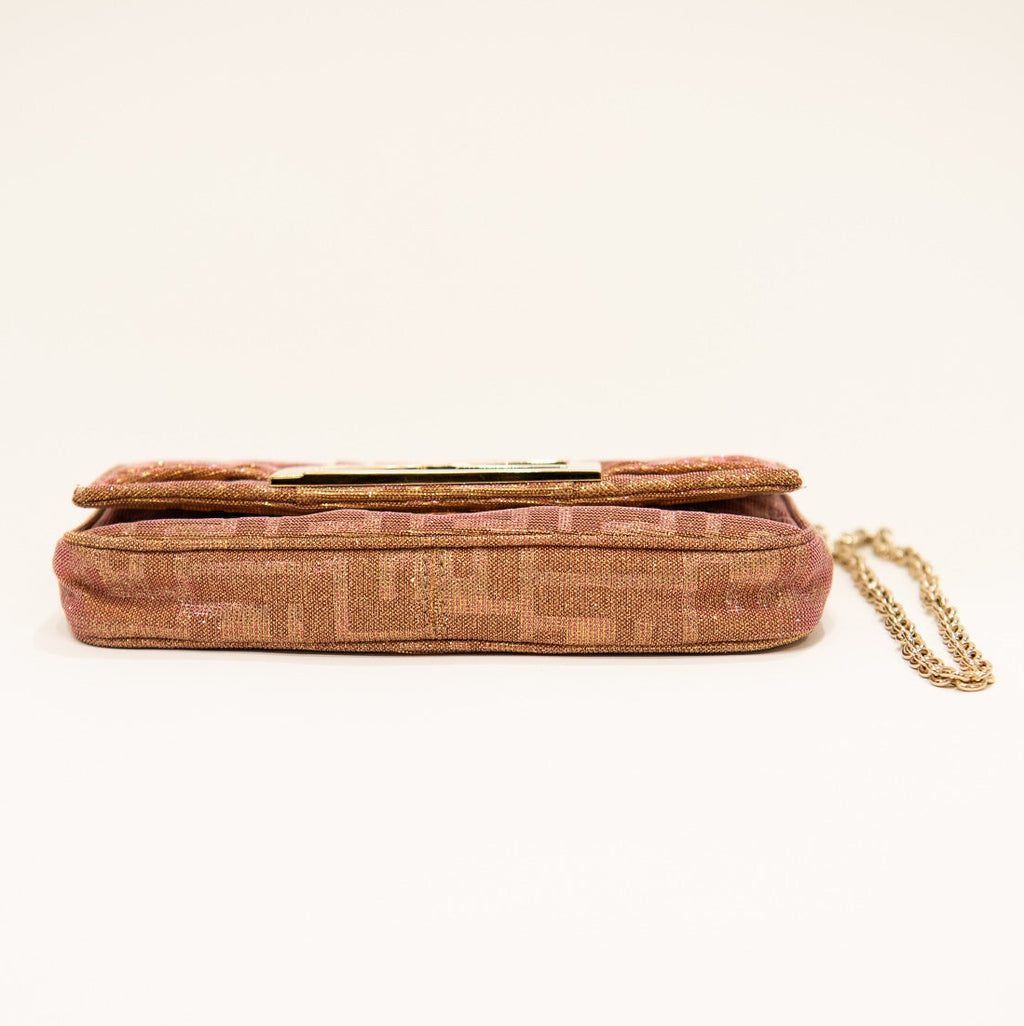 FENDI Zucca Lurex Fabric Mia Pochette Handbag (’06)