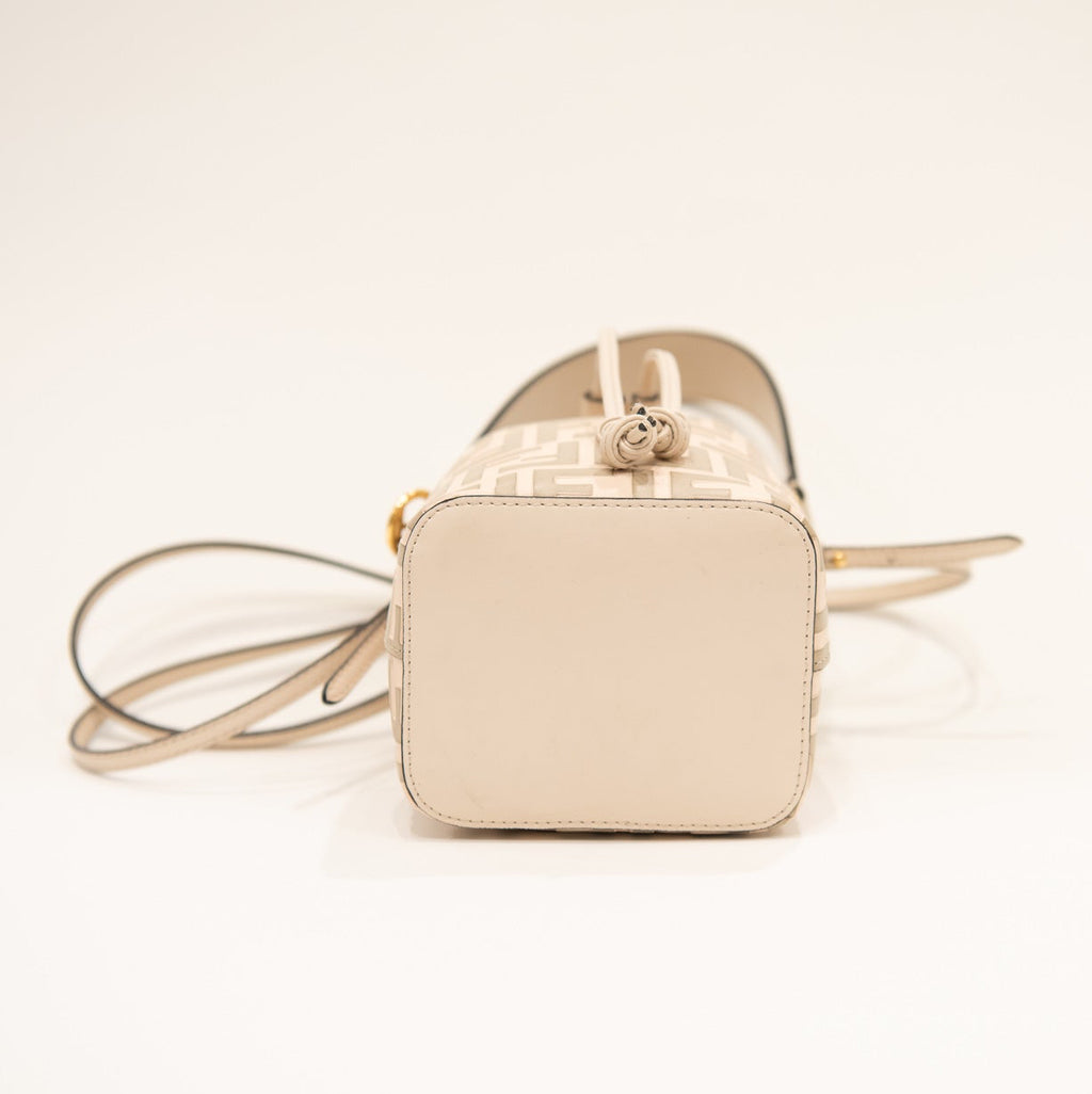 FENDI Mon Tresor Embossed Leather Mini Bucket Bag ('22)