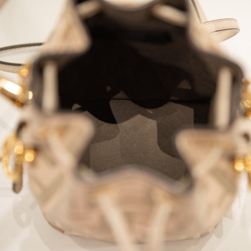 FENDI Mon Tresor Embossed Leather Mini Bucket Bag ('22)