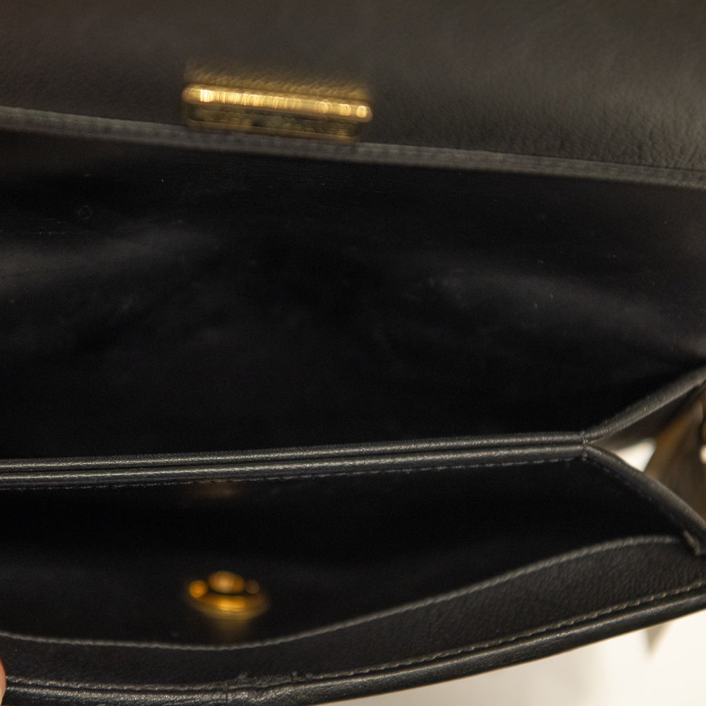 CHRISTIAN DIOR Chain Crossbody Leather Handbag