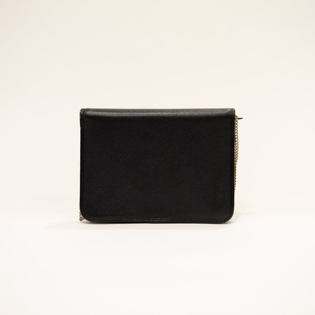 CHRISTIAN DIOR Chain Crossbody Leather Handbag