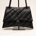 BALENCIAGA Crush Quilted Leather Shoulder Bag