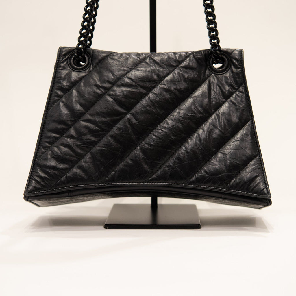 BALENCIAGA Crush Quilted Leather Shoulder Bag