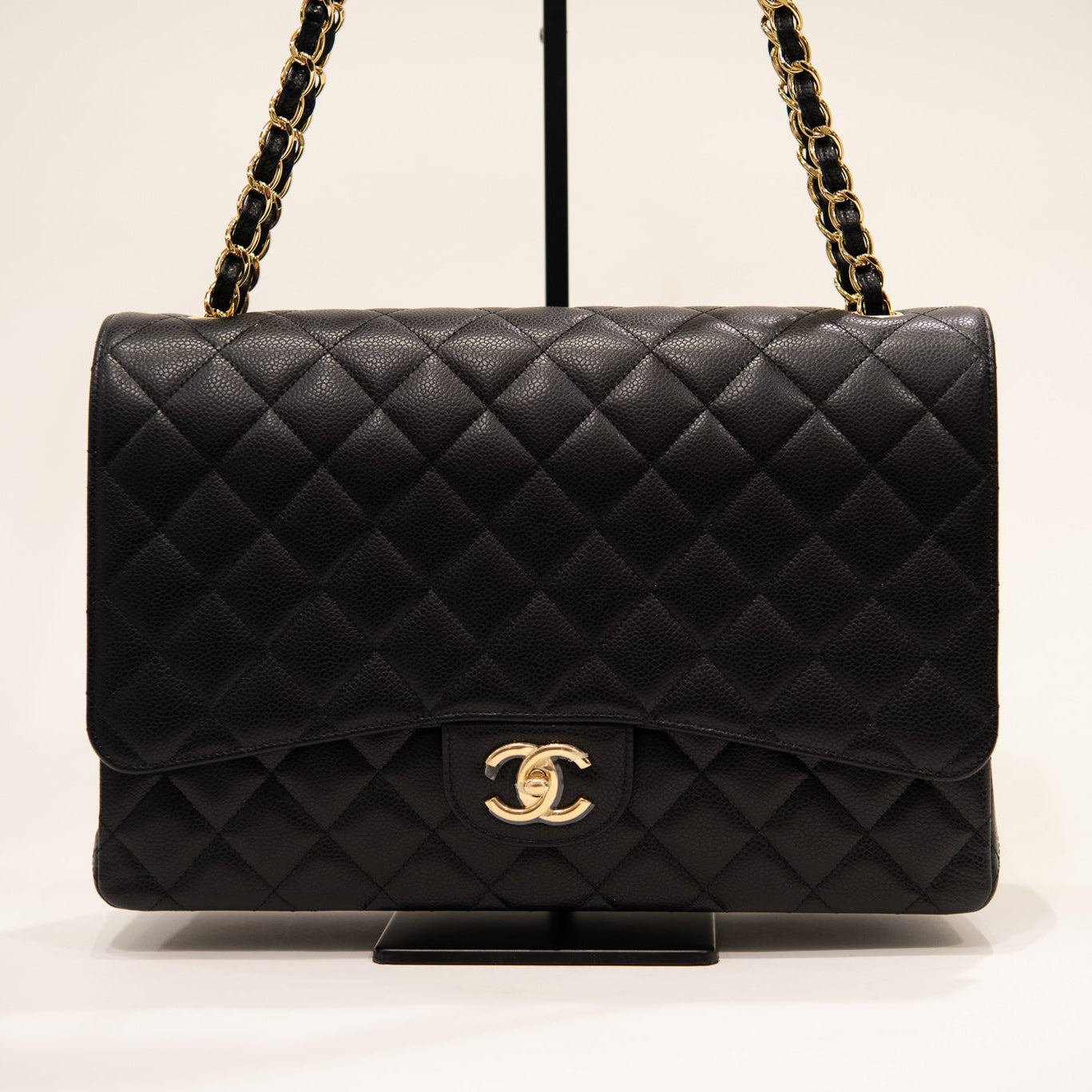 CHANEL Maxi Classic Caviar Leather Shoulder Bag (’24)
