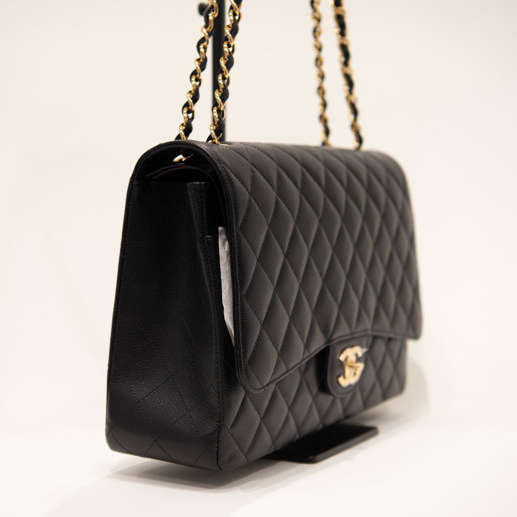 CHANEL Maxi Classic Caviar Leather Shoulder Bag (’24)