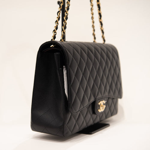 CHANEL Maxi Classic Caviar Leather Shoulder Bag (’24)