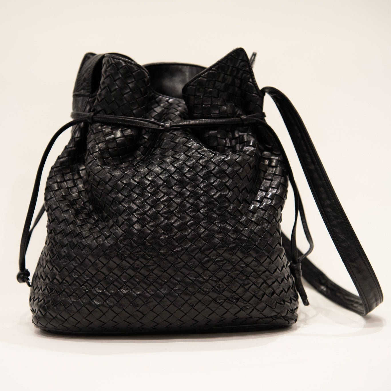 BOTTEGA VENETA Intrecciato Woven Leather Shoulder Bag