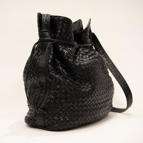 BOTTEGA VENETA Intrecciato Woven Leather Shoulder Bag