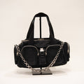PRADA Chain Nylon Frame Handbag