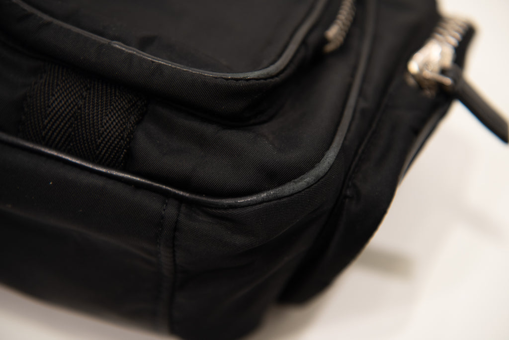 PRADA Chain Nylon Frame Handbag