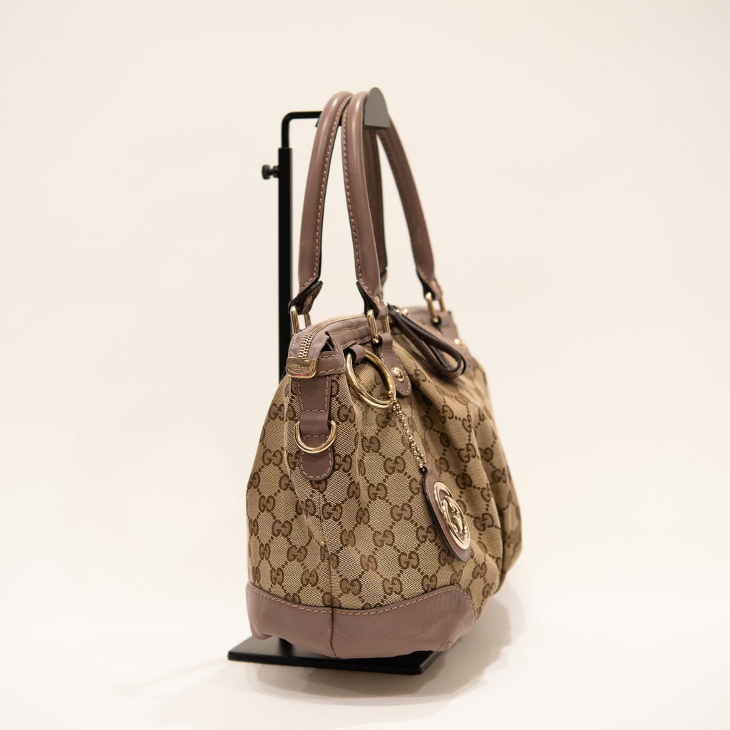 GUCCI Sukey GG Canvas Handbag