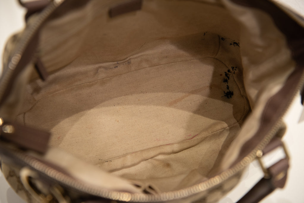 GUCCI Sukey GG Canvas Handbag