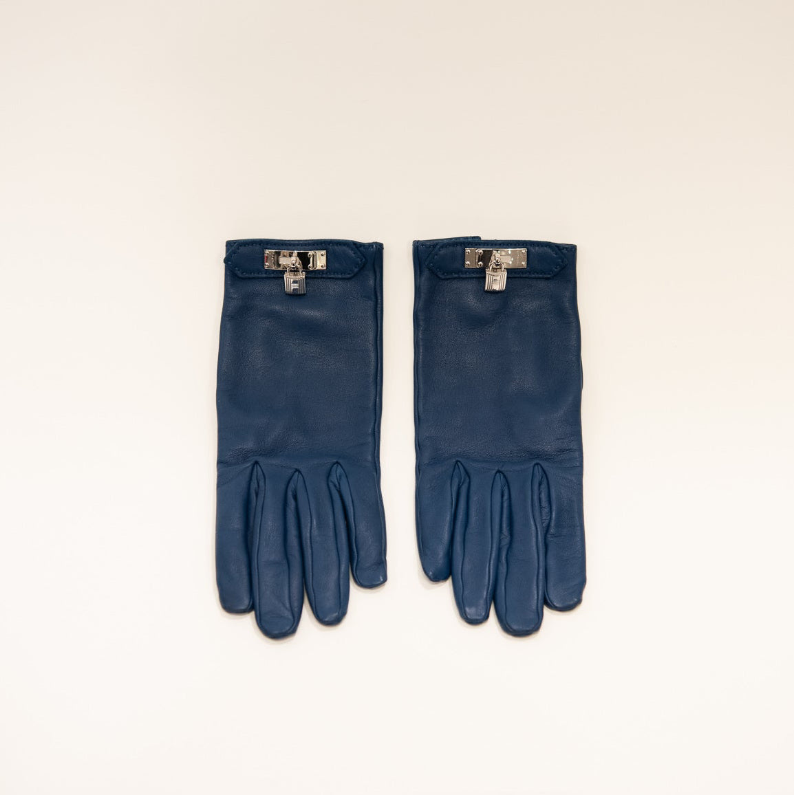 HERMES Lambskin Leather Gloves