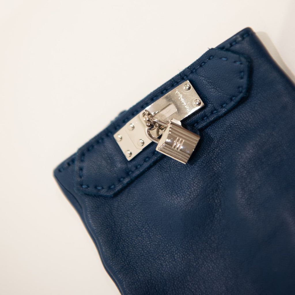 HERMES Lambskin Leather Gloves