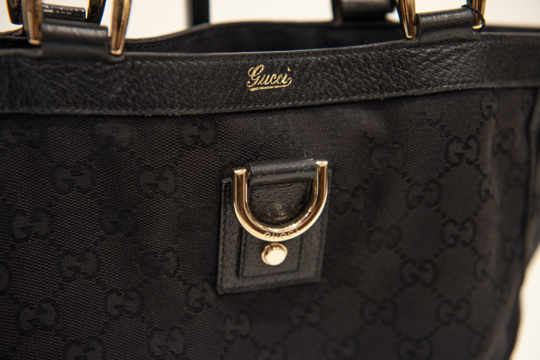 GUCCI GG Canvas Abbey D-Ring Tote Bag