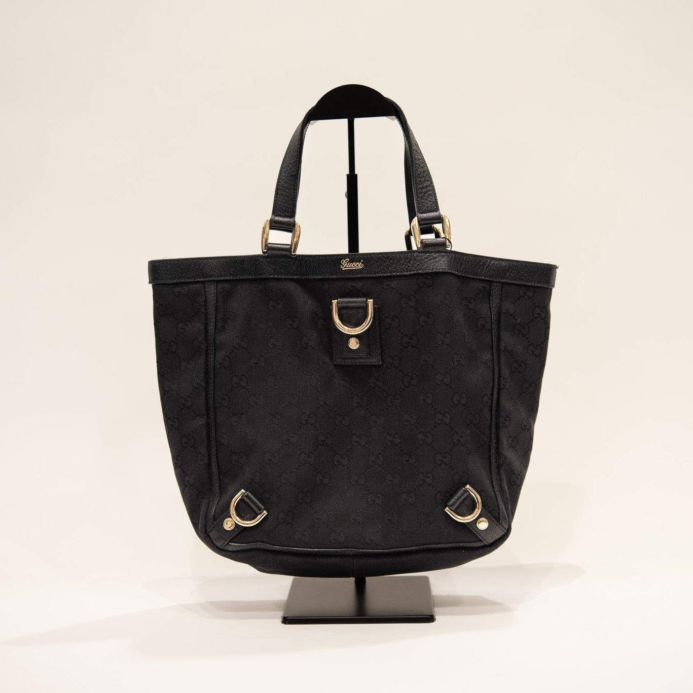 GUCCI GG Canvas Abbey D-Ring Tote Bag