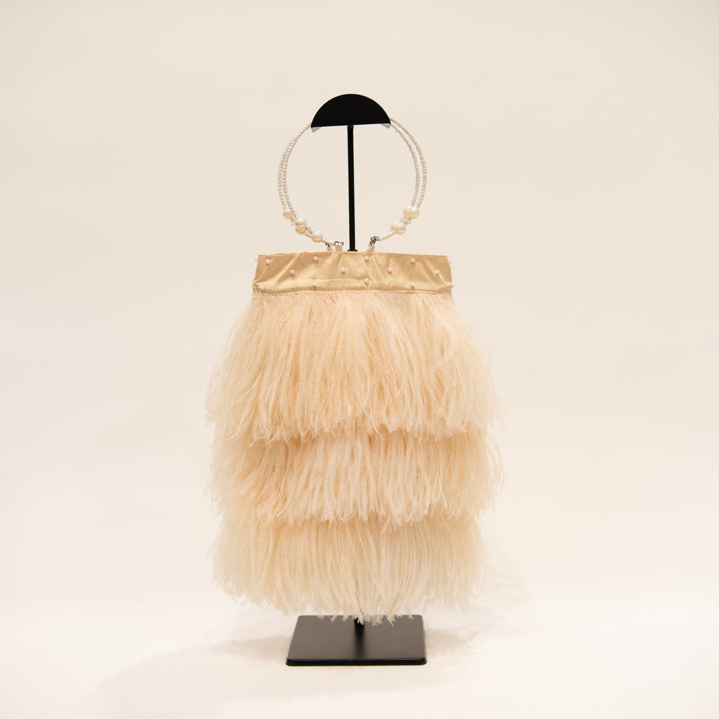 MARYSIA Ostrich Feather Beaded Handbag