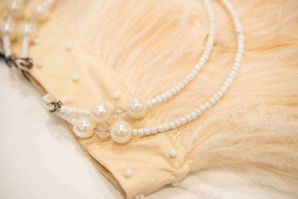 MARYSIA Ostrich Feather Beaded Handbag