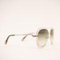 CHLOE CE134S Double-Bridge Oversized Aviator Sunglasses