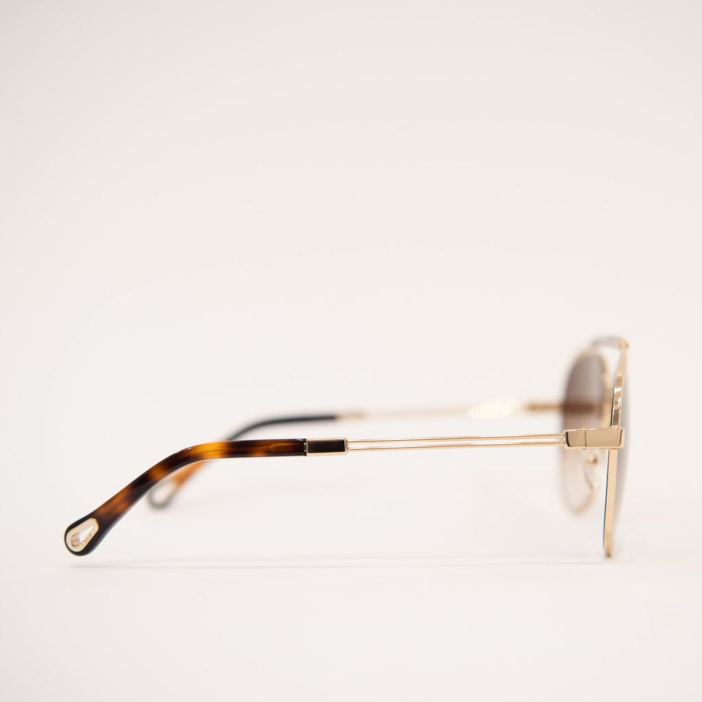 CHLOE CE141S Tortoiseshell Aviator Sunglasses
