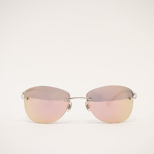 CARTIER Panthere Rimless Sunglasses