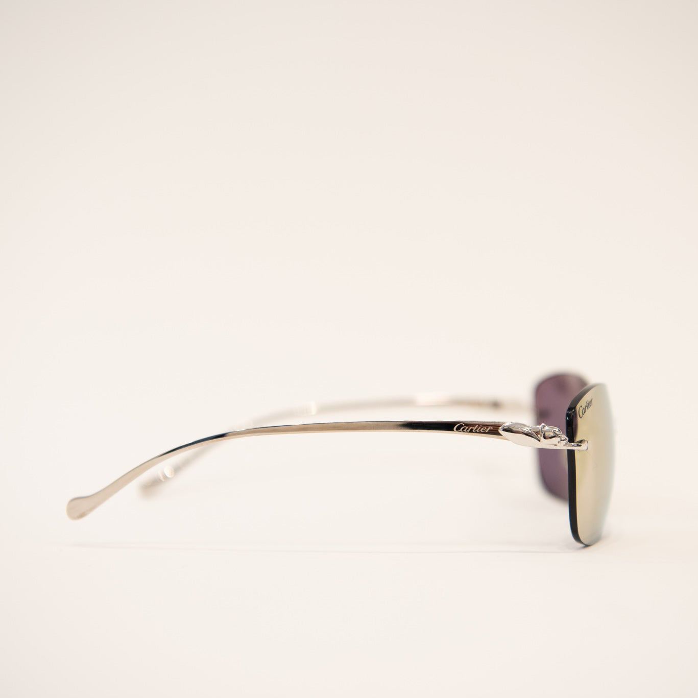CARTIER Panthere Rimless Sunglasses
