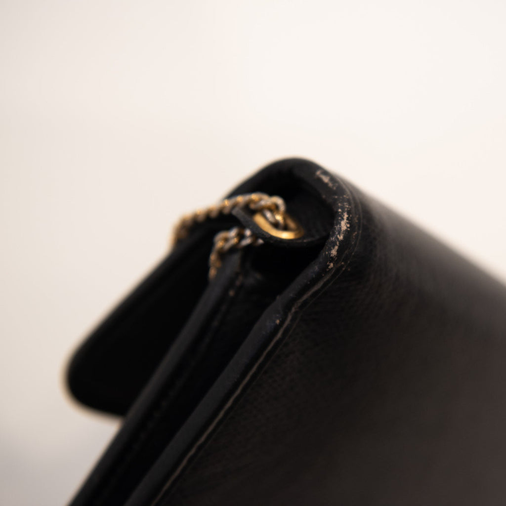 CHRISTIAN DIOR Chain Crossbody Leather Handbag