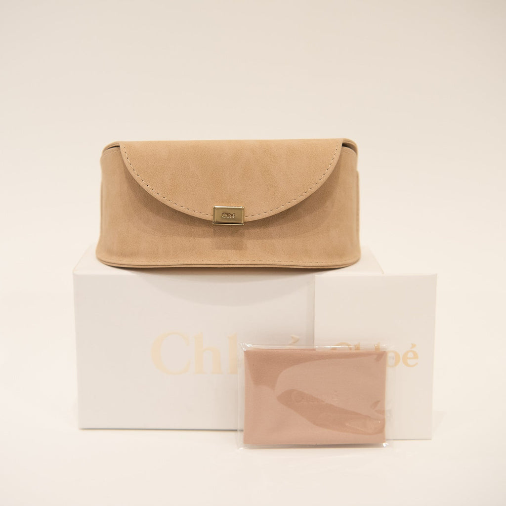 CHLOE CE134S Double-Bridge Oversized Aviator Sunglasses