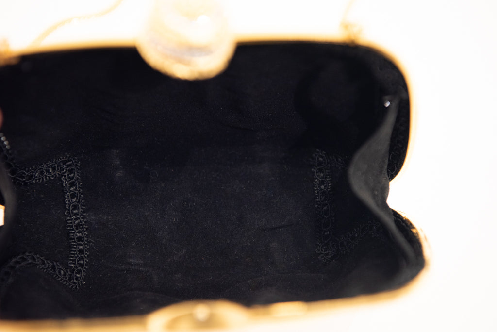 Vintage Clamshell Hardshell Clutch