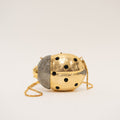 Vintage Rhinestone Ladybug Hardshell Clutch