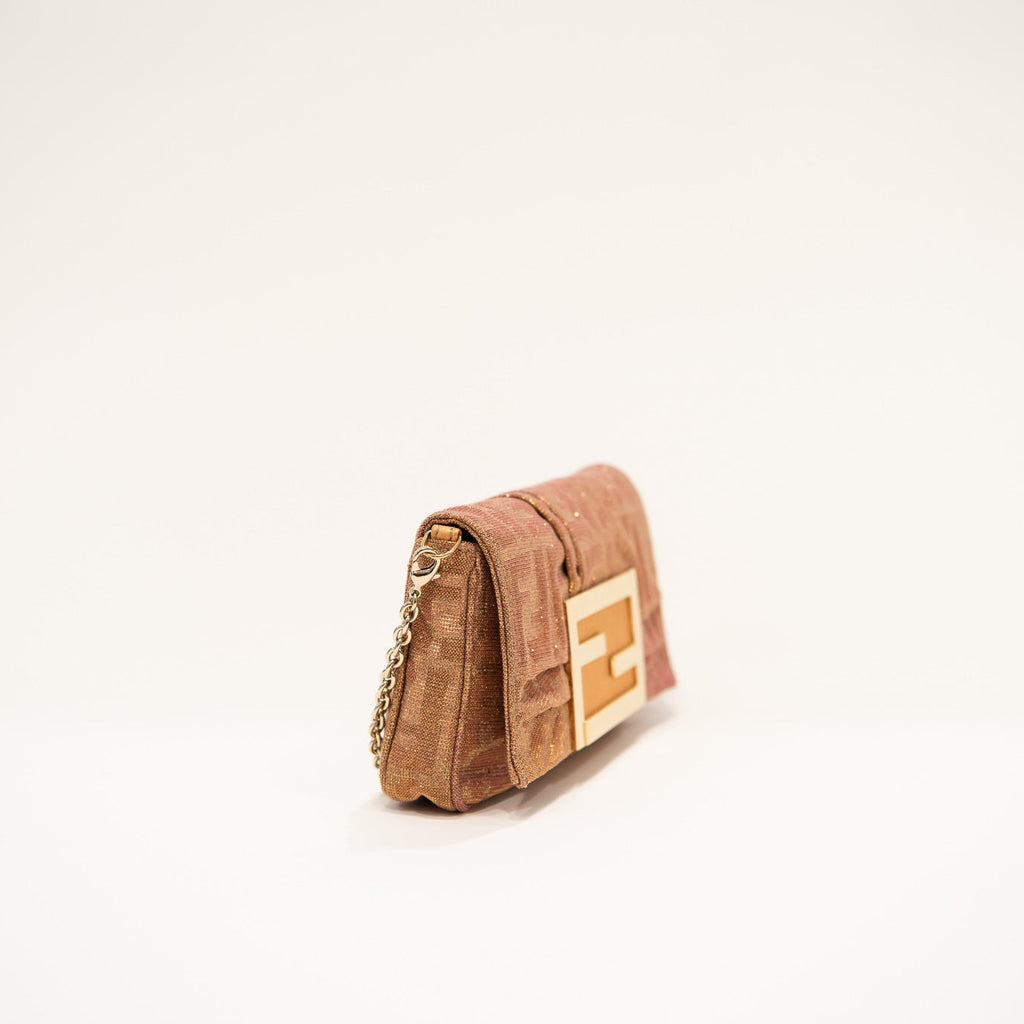 FENDI Zucca Lurex Fabric Mia Pochette Handbag (’06)