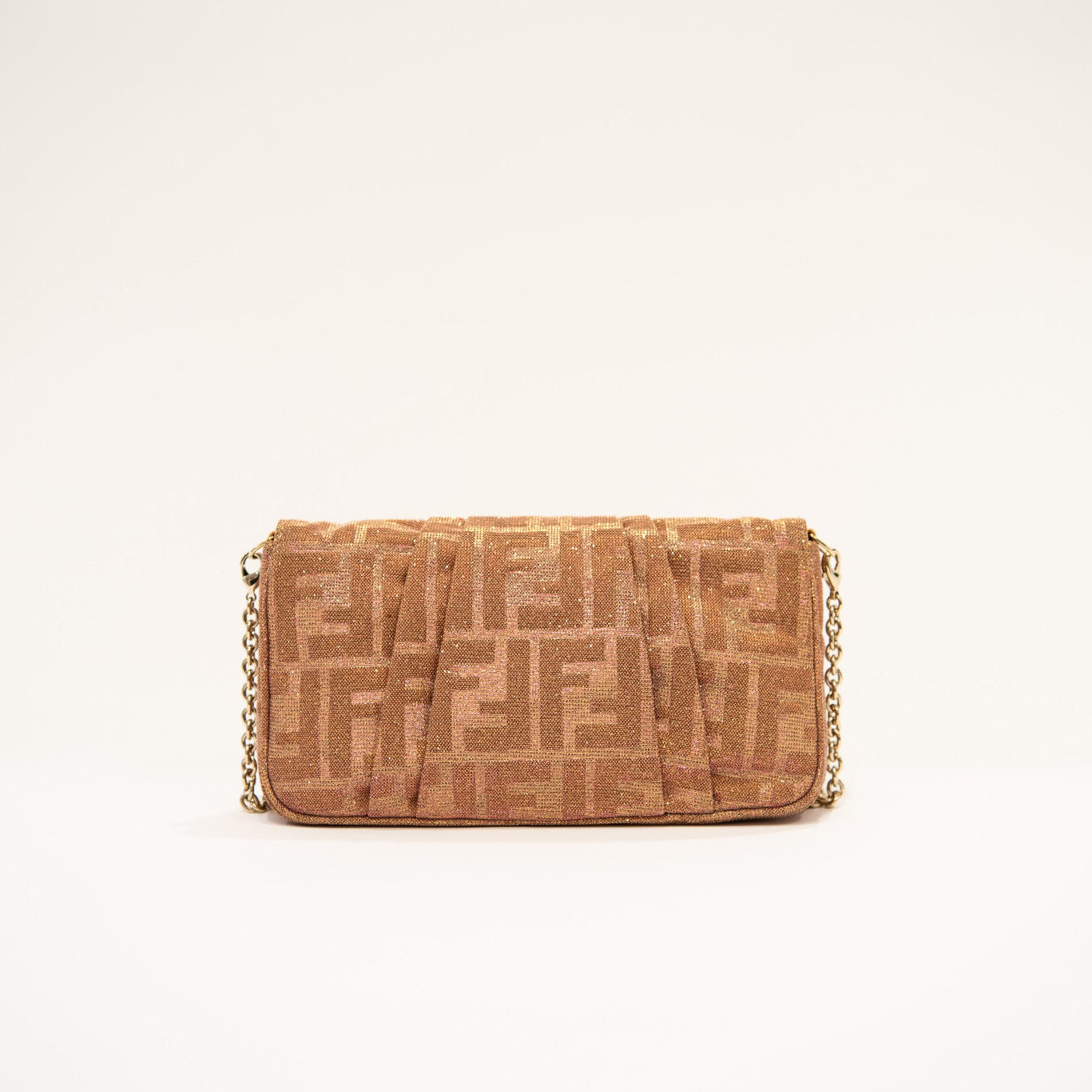 FENDI Zucca Lurex Fabric Mia Pochette Handbag (’06)