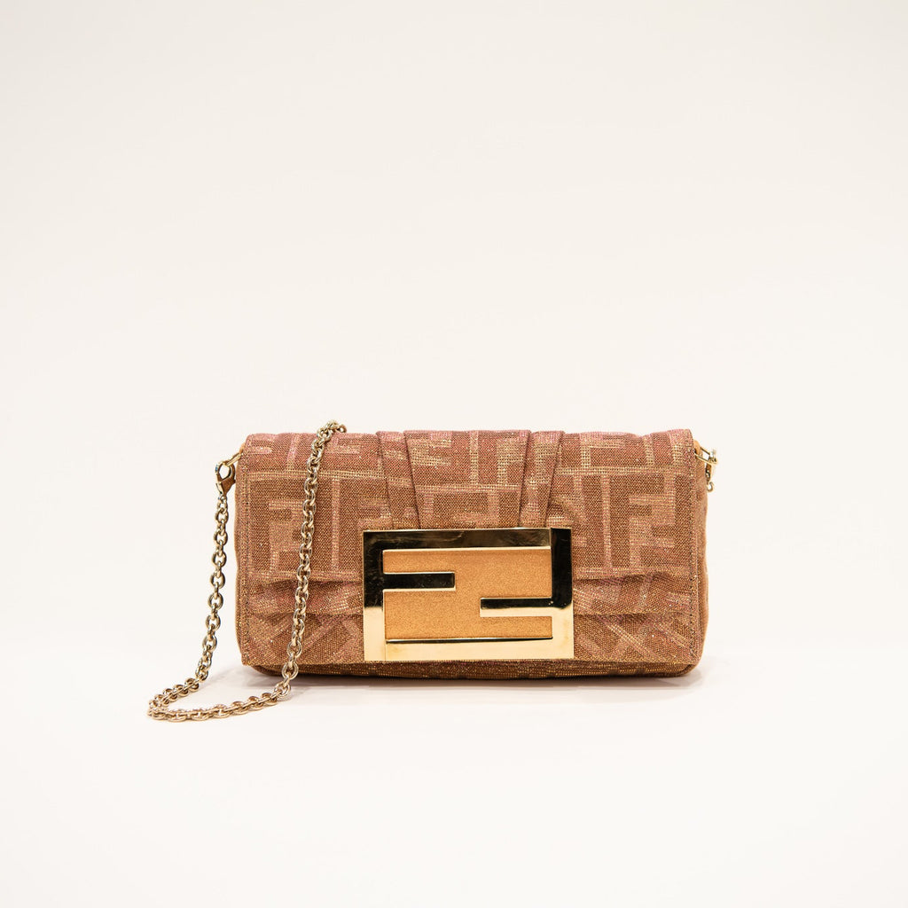 FENDI Zucca Lurex Fabric Mia Pochette Handbag (’06)